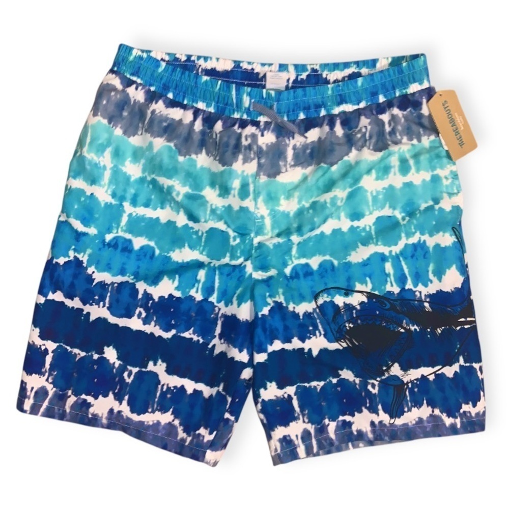 Big Boys Above The Knee Boxer Brief Lined Swim Trunks